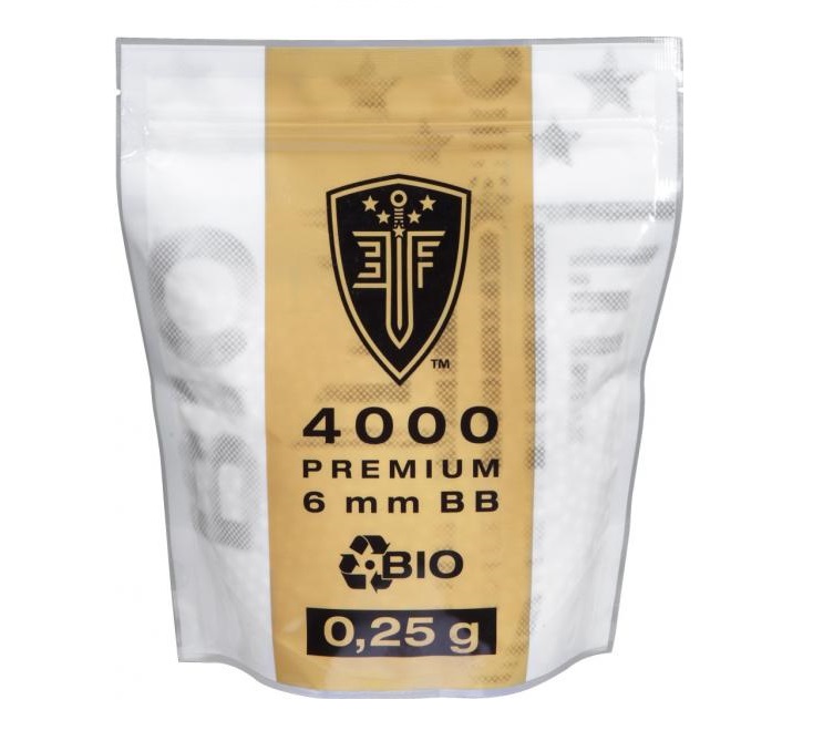 Elite Force PREMIUM BIO Airsoft BB 6mm 0.25 gram content 4000
